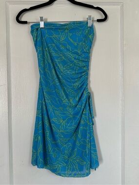 Blue & Green Floral Mini dress